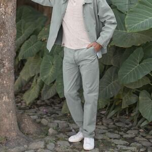 Alex Crane Ripstop Pants Organic Cotton Faded Green Jade Size 32